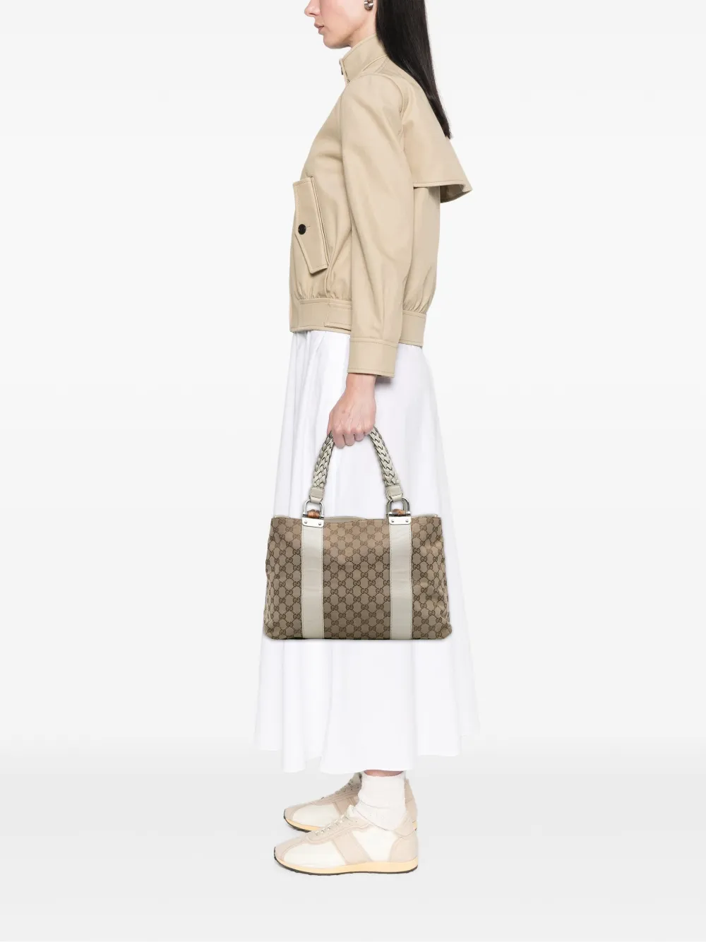 Gucci Pre-Owned 2016-2025 Medium GG Canvas Bamboo Libeccio tote bag | Pre-Owned | Image 2