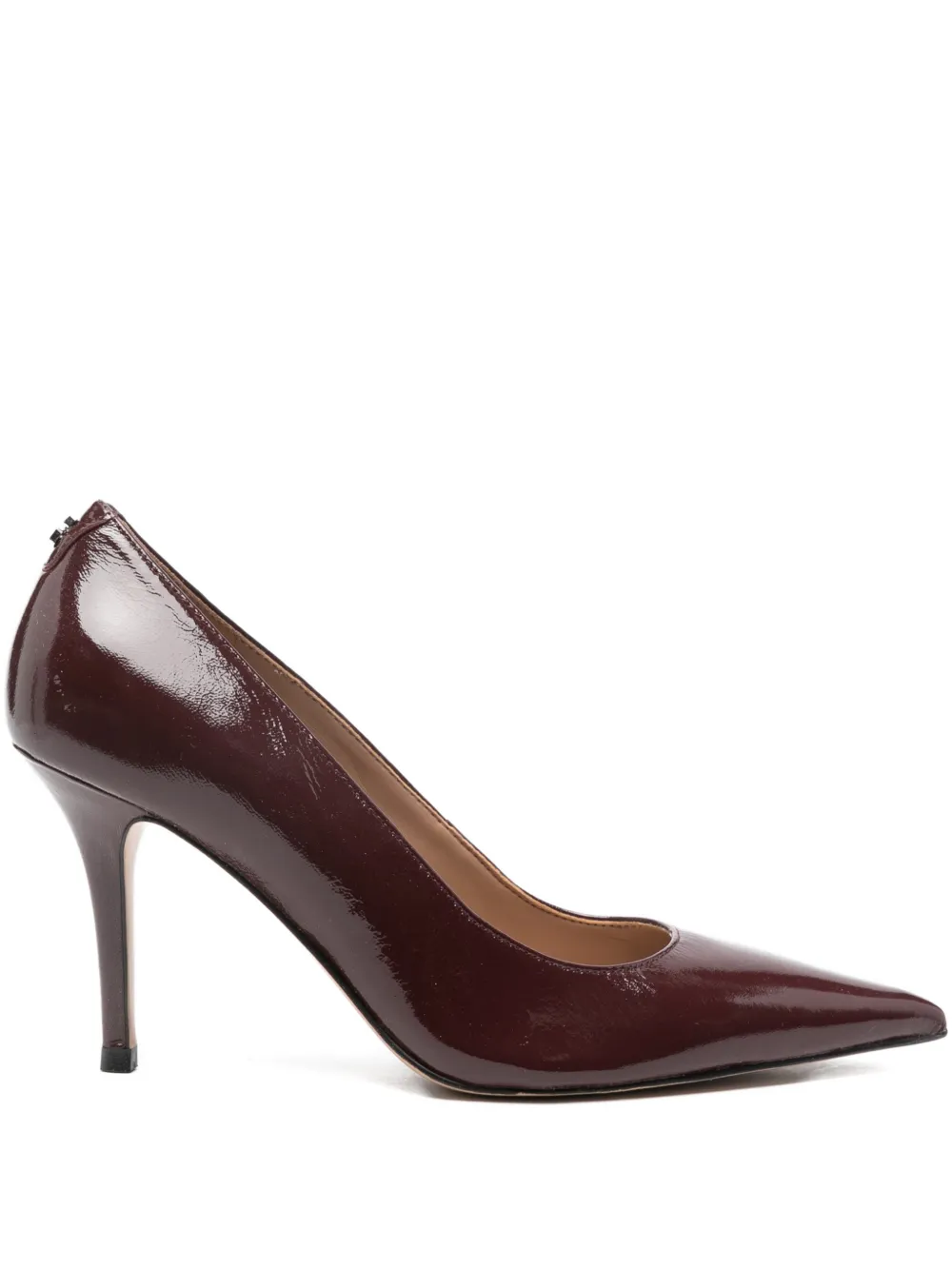 GUESS USA 85mm Prindy pointed leather pumps | Red | Image 1