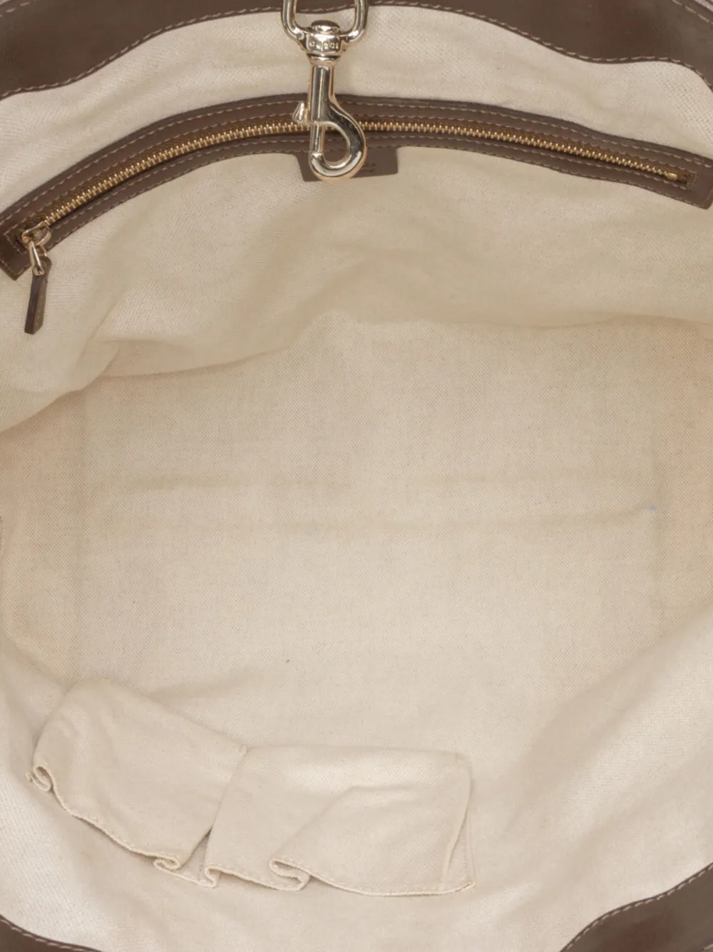 Pre-owned Gucci 2016-2025 Metallic Ssima Heart Bit Tote Bag In Brown
