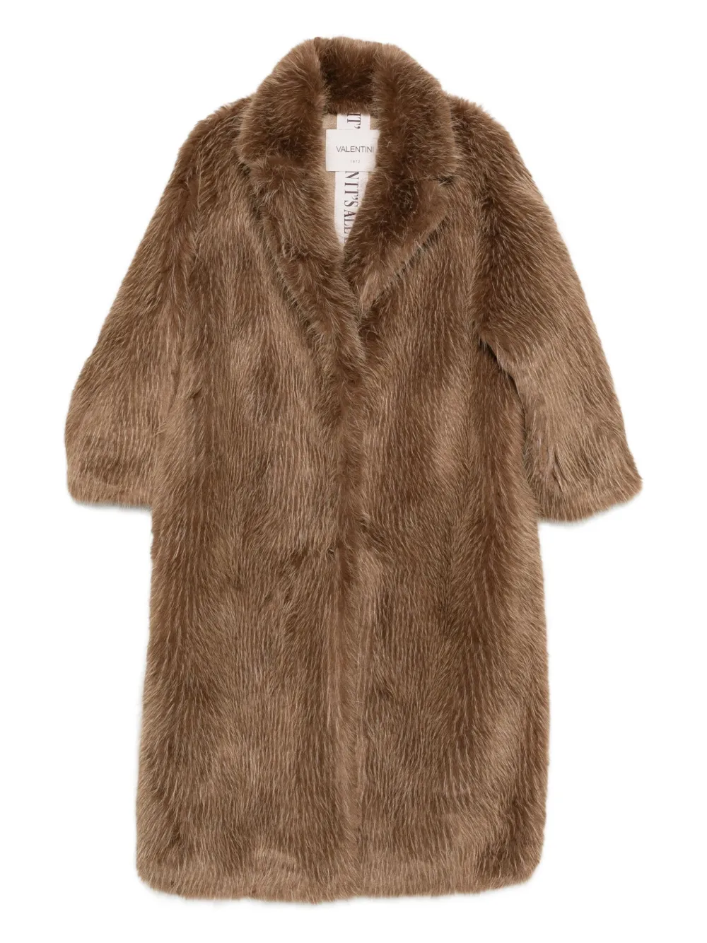 VALENTINI 1972 lapel coat - Marrone