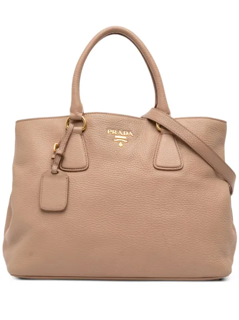 Prada Pre-Owned 2010-2025 Vitello Daino Open Convertible Tote satchel