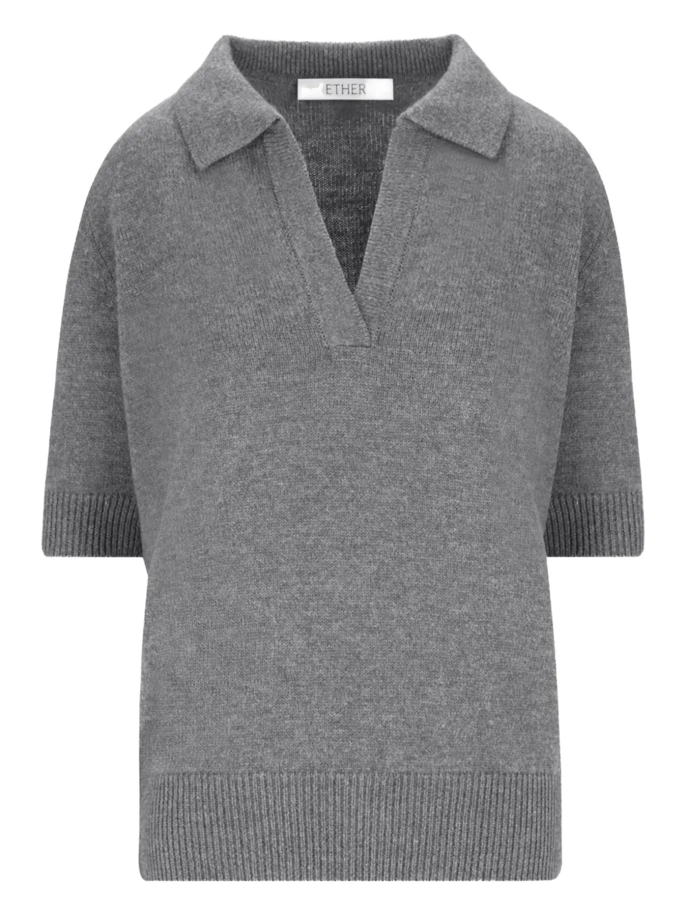 ETHER Maru polo-collar sweater | Grey | Image 1