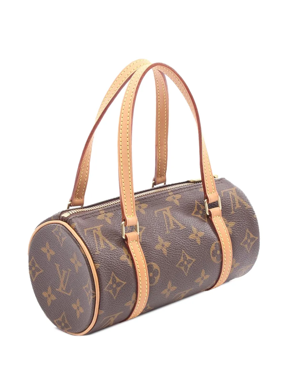 Pre-owned Louis Vuitton 2003 Monogram Papillon 19 Handbag In Brown