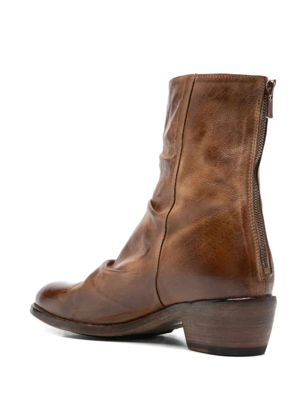  Shoto 45mm Zip-fastening Boots - Brown 