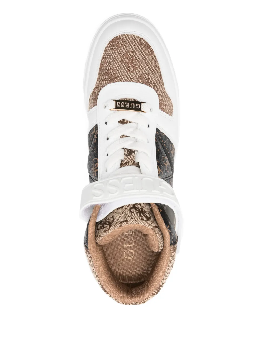 Guess Usa Rubeka 4g Platform Sneakers In White