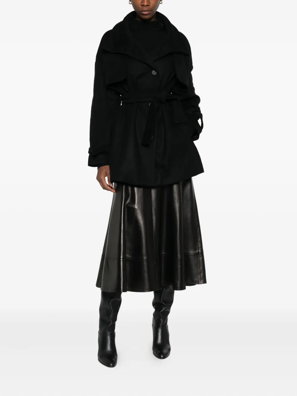 Raquel Diniz Enea Belted Coat In Multi