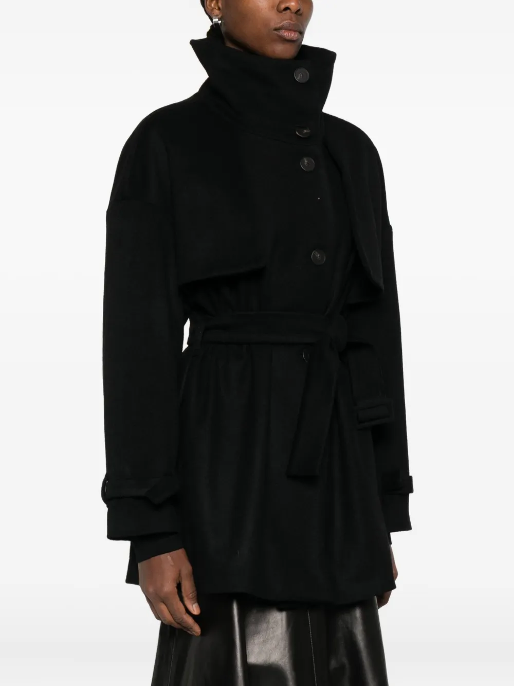 Raquel Diniz Enea Belted Coat In Multi