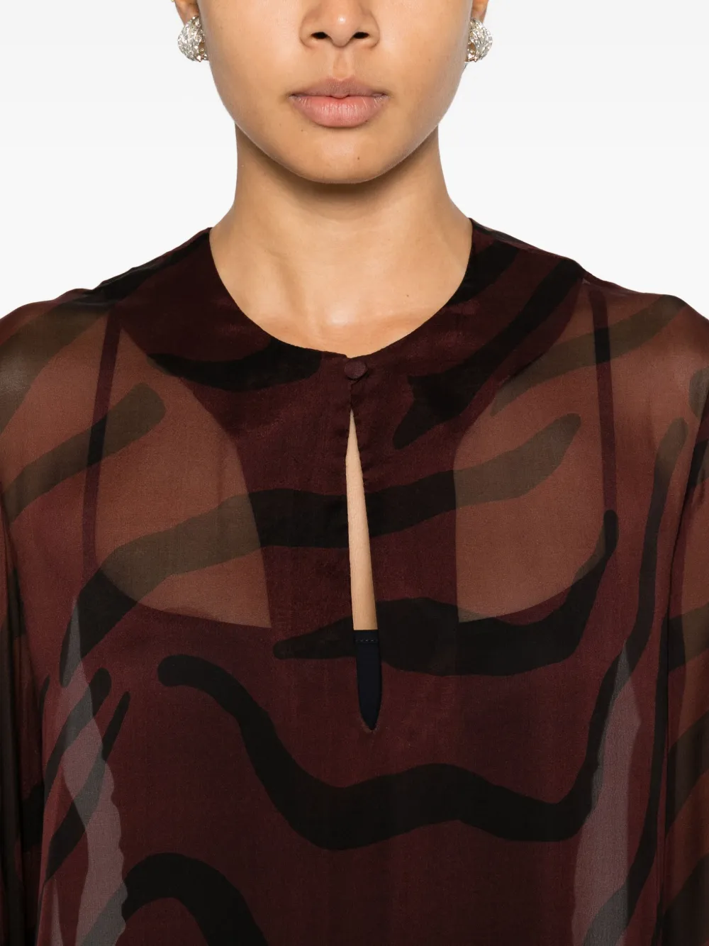 Raquel Diniz Beleza maxi-jurk met print Rood