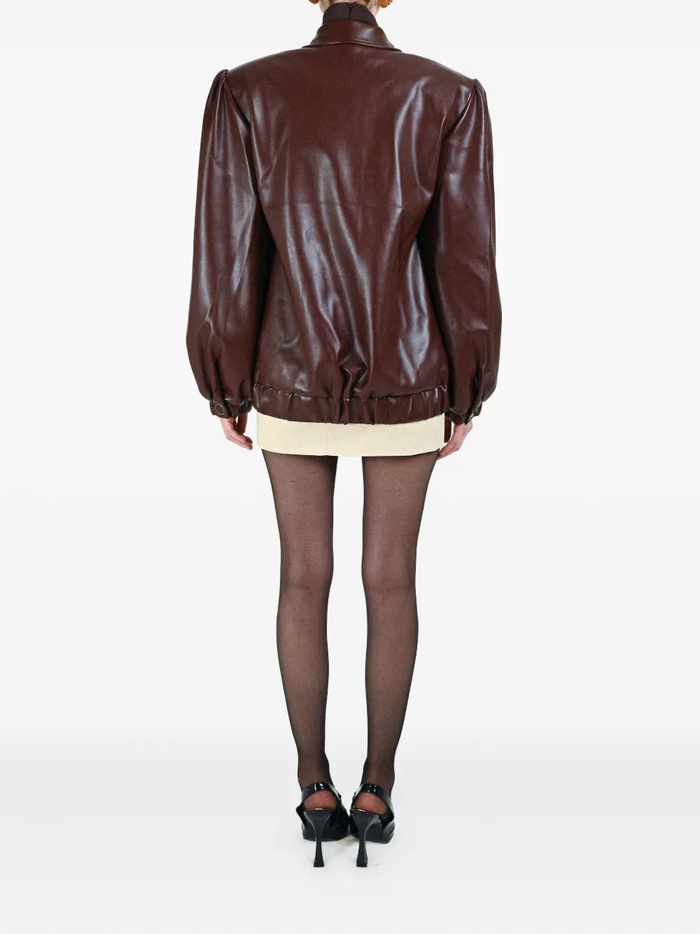 Rowen Rose Button-fastening Collar-pointed Jacket In Brown