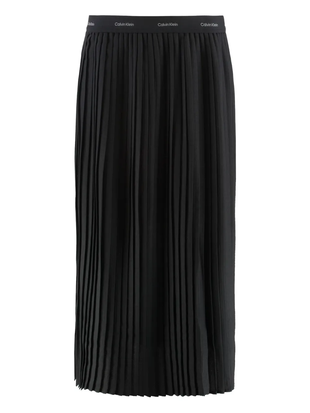 Calvin Klein pleated-waistband midi skirt | Black | Image 1