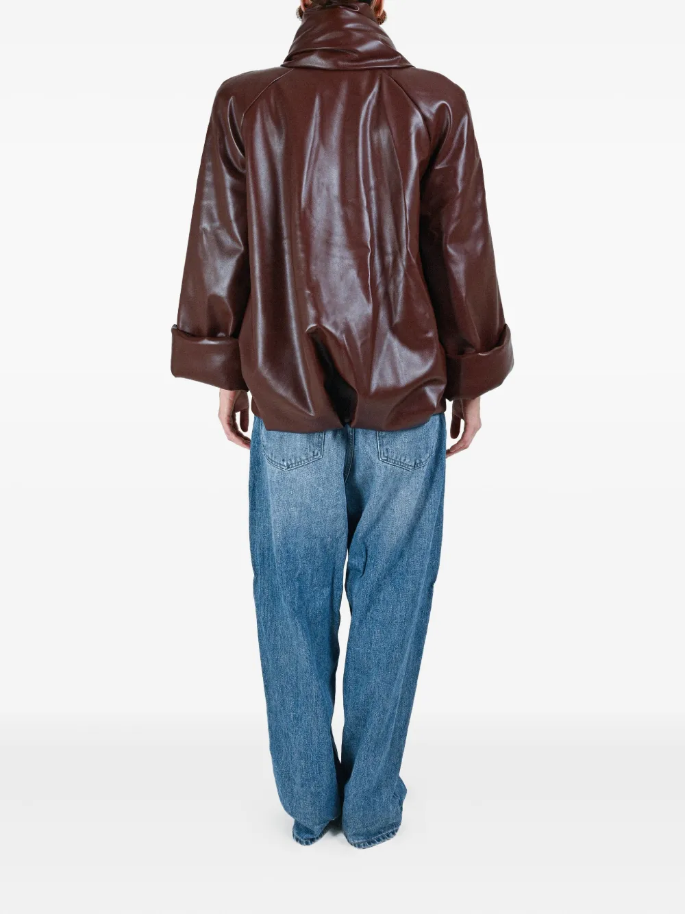 Rowen Rose Button-fastening Jacket In Brown