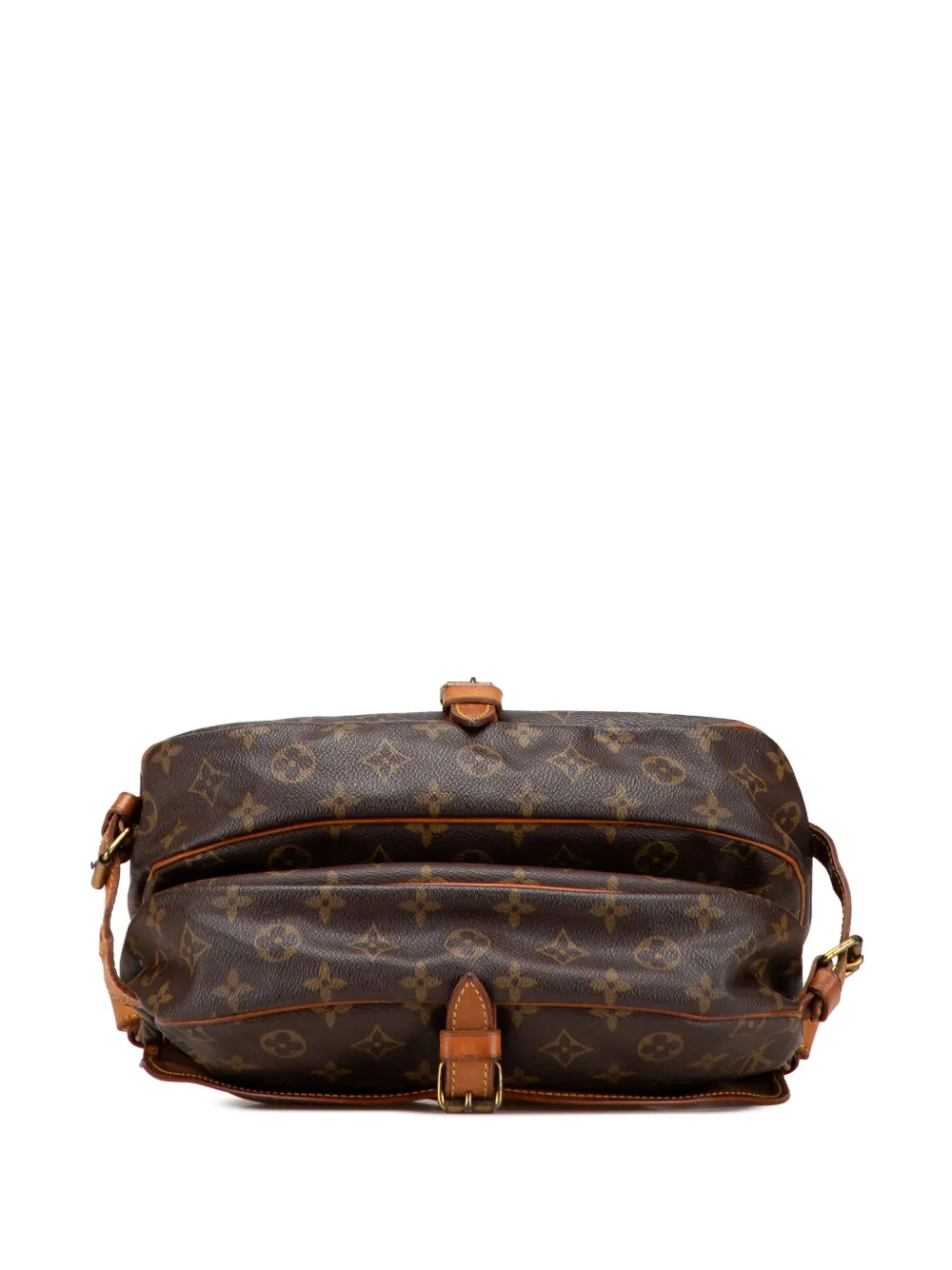 Pre-owned Louis Vuitton 1992 Monogram Saumur 30 Crossbody Bag In Brown