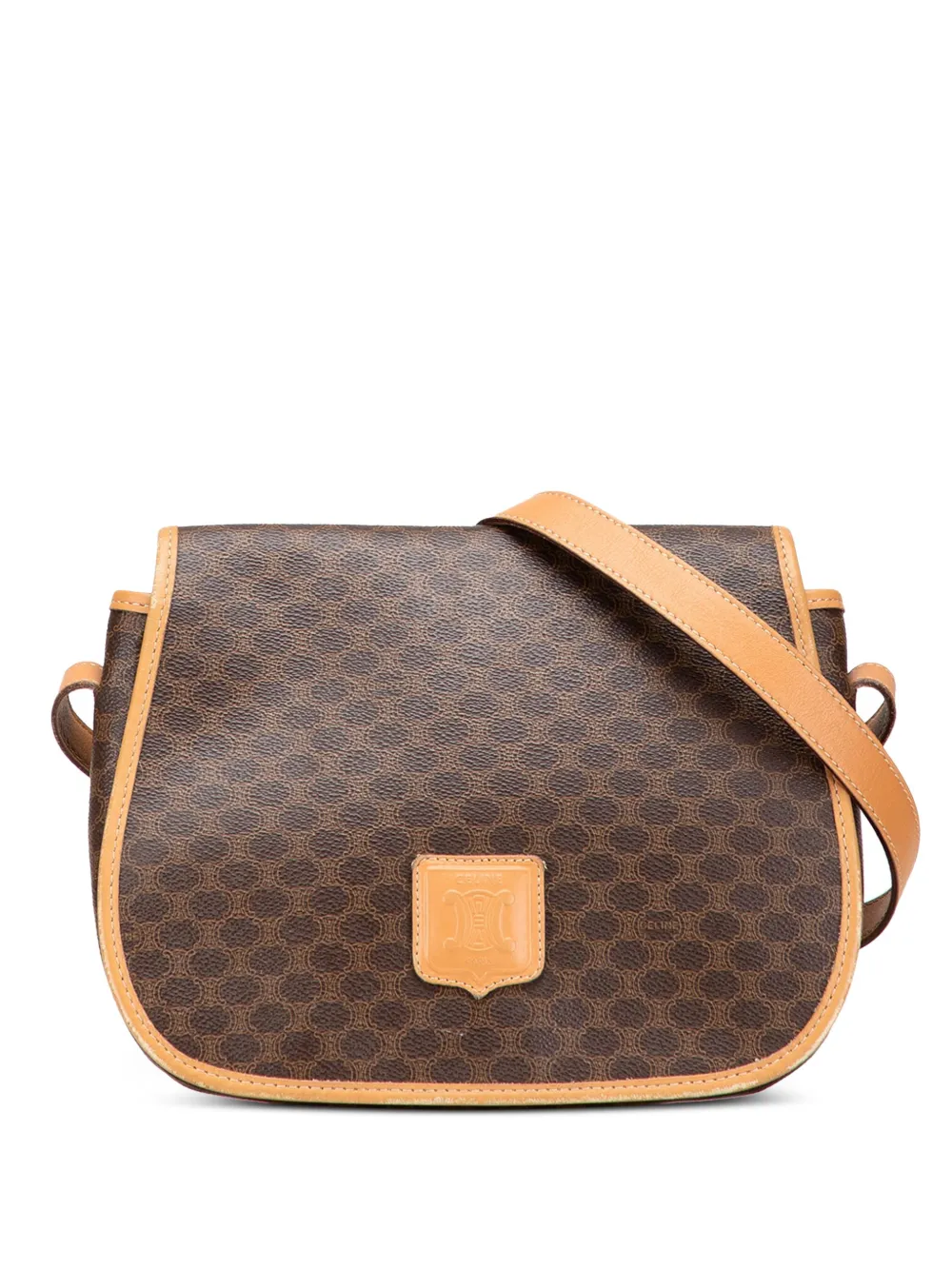 Celine Pre-Owned 2012 Macadam Coated Canvas crossbody bag - Brown
