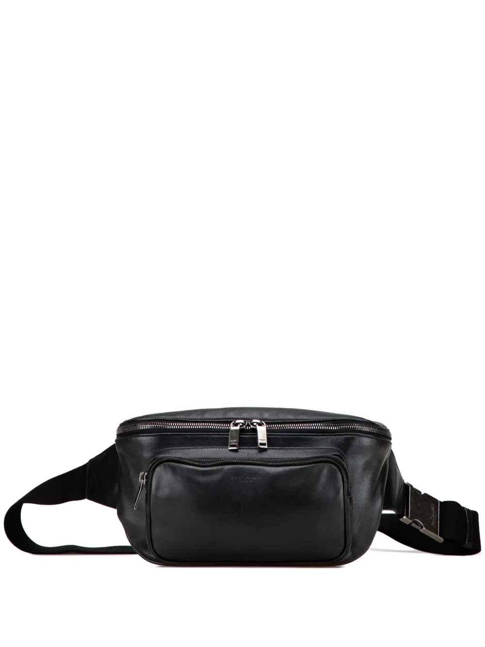 Saint Laurent Pre-Owned Subway 小羊皮腰包（2018年典藏款） | 黑色 | Image 1