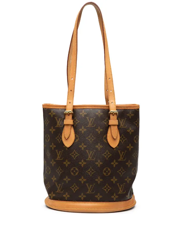 Louis Vuitton Pre-Owned 2001 Monogram Petit Bucket Bag Brown FARFETCH BH