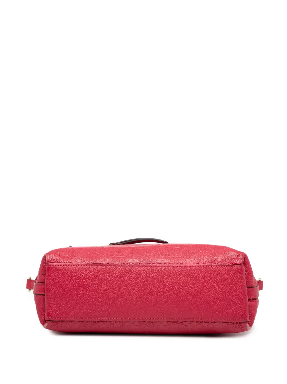Pre-owned Louis Vuitton 2015 Monogram Empreinte Bastille Pm Satchel In Red