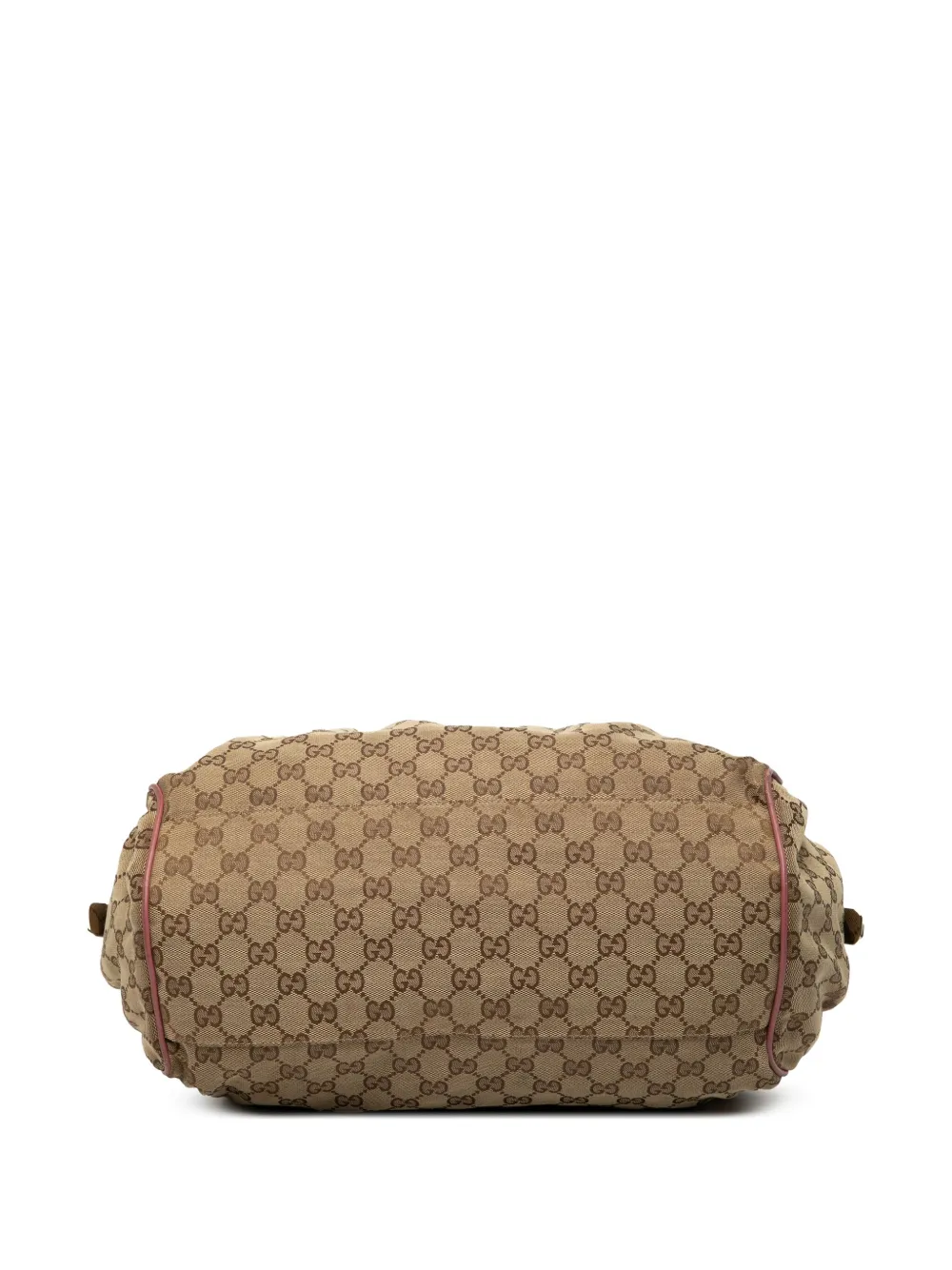 Pre-owned Gucci 2000-2015 Gg Canvas Sukey Satchel In Brown