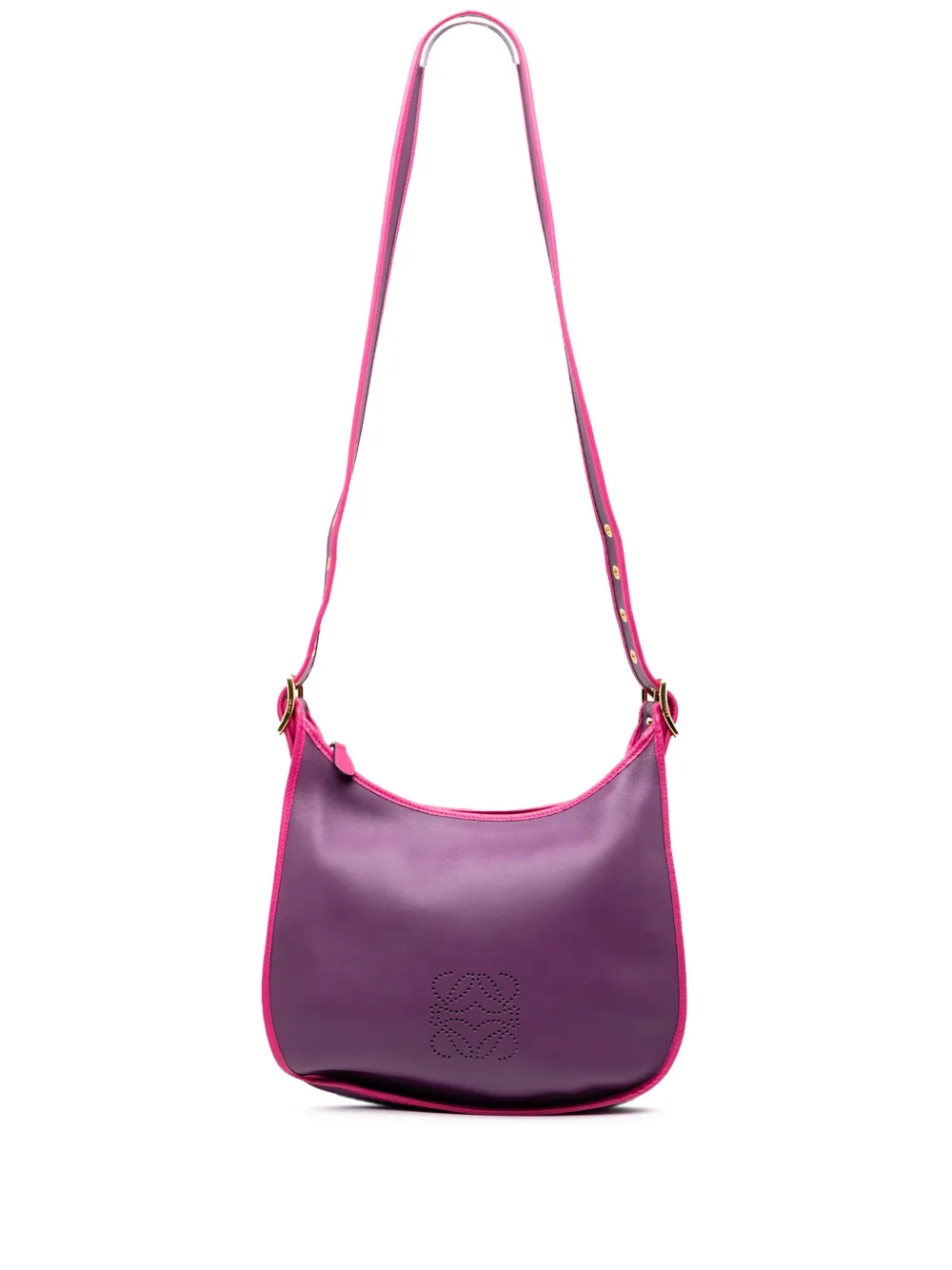 Pre-owned Loewe 2013 Leather Anagram Sofia Crossbody Bag In Pink