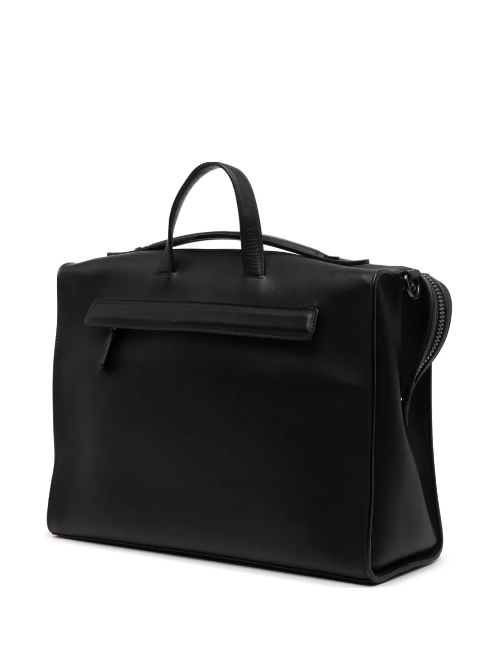 Pre-owned Fendi 2010-2025 Leather Lui Urban Briefcase Business Bag In Black