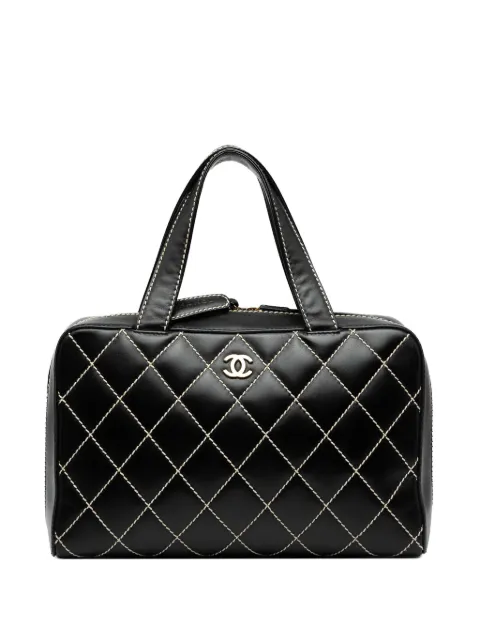 CHANEL Pre-Owned bolsa de mano CC Wild Stitch de piel de cordero 2002-2003