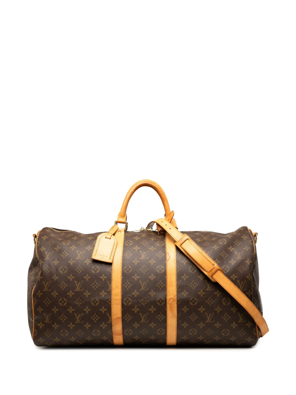 Louis Vuitton Pre-Owned 2003 モノグラム キーポル バンドリエール 55 ボストンバッグ - ブラウン Louis Vuitton Pre-Owned 2003 モノグラム キーポル バンドリエール 55 ボストンバッグ - ブラウン