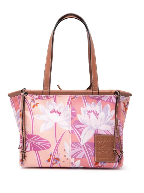 Loewe Pre-Owned 2010-2025 Paulas Ibiza Small Canvas Waterlily Print Cushion tote bag