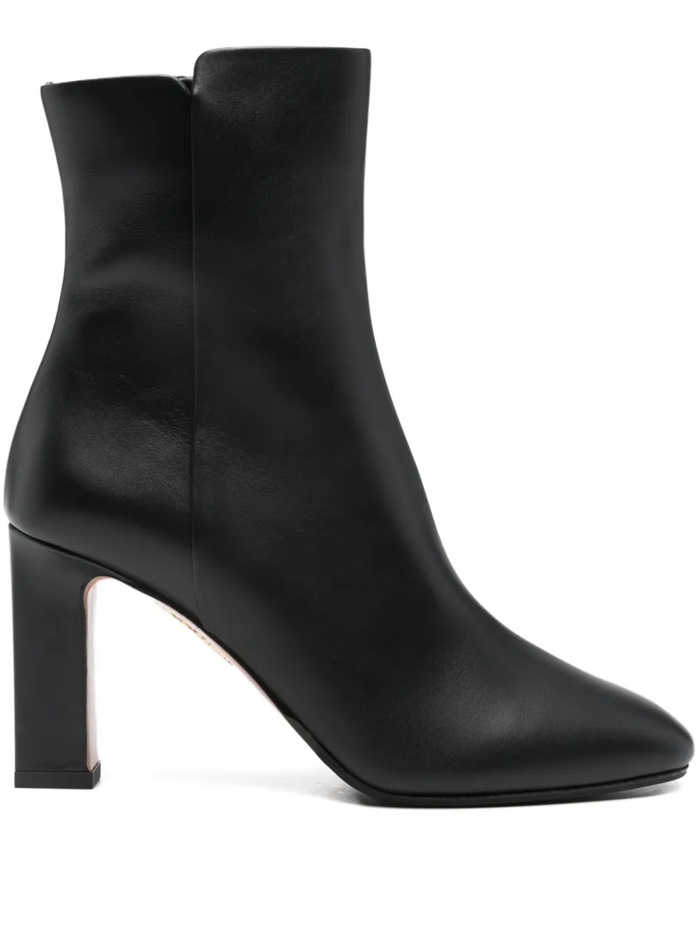 Aquazzura 80mm zipped round-toe boots - ブラック Aquazzura 80mm zipped round-toe boots - ブラック