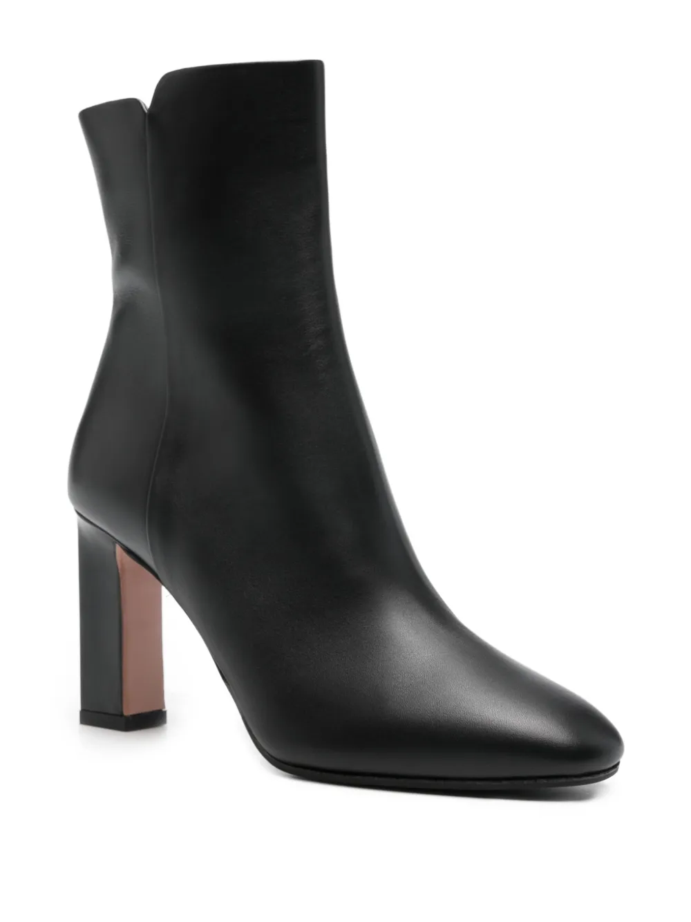 Aquazzura 80mm Zipped Round-toe Boots In Black