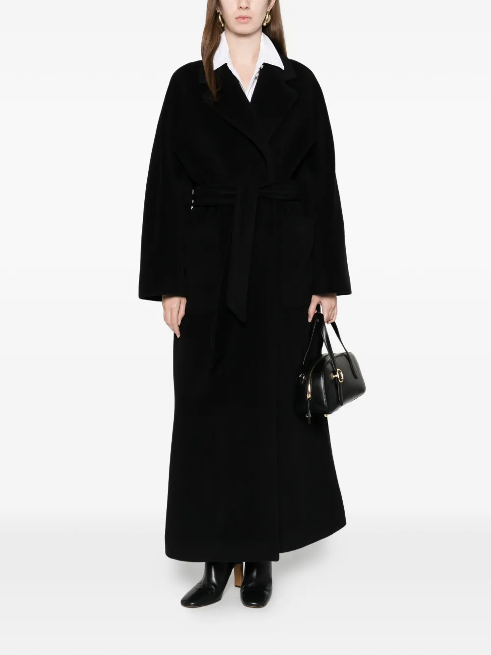 Tagliatore belted coat - Zwart