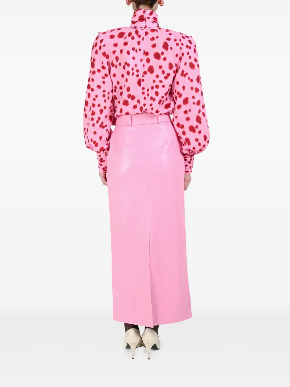 Rowen Rose Belted Skirt In Pink