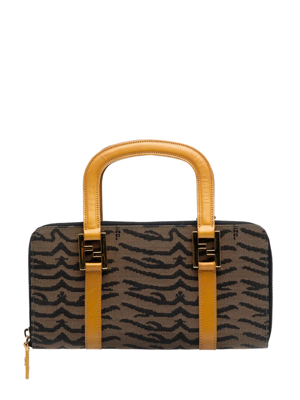 Fendi Pre-Owned 2000-2010 Zebra Print Canvas Twins handbag | Brown | Image 1
