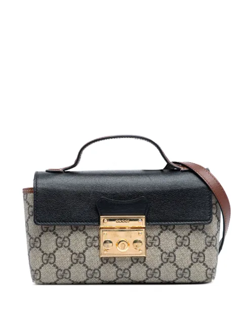 Gucci Pre-Owned 2016-2025 Mini GG Supreme Padlock satchel
