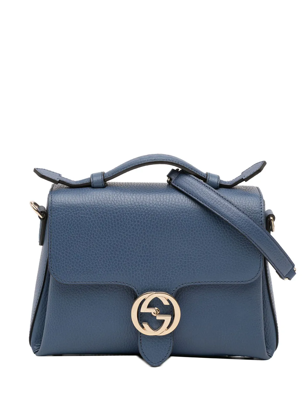 Gucci Pre-Owned 2016-2025 Small Dollar Calf Interlocking G satchel - Blu