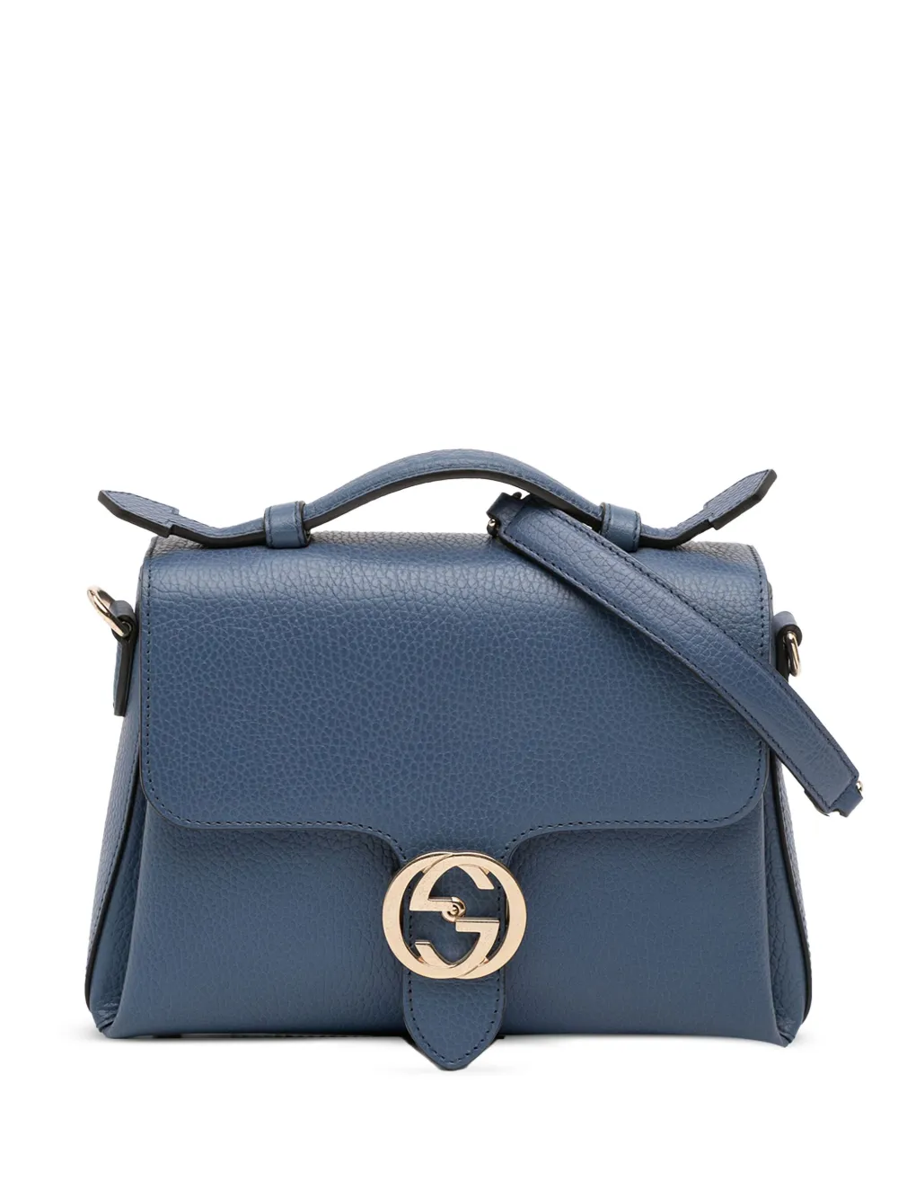 Gucci Pre-Owned 2016-2025 スモール ダラー カーフ インターロッキングG サッチェルバッグ - ブルー Gucci Pre-Owned 2016-2025 スモール ダラー カーフ インターロッキングG サッチェルバッグ - ブルー