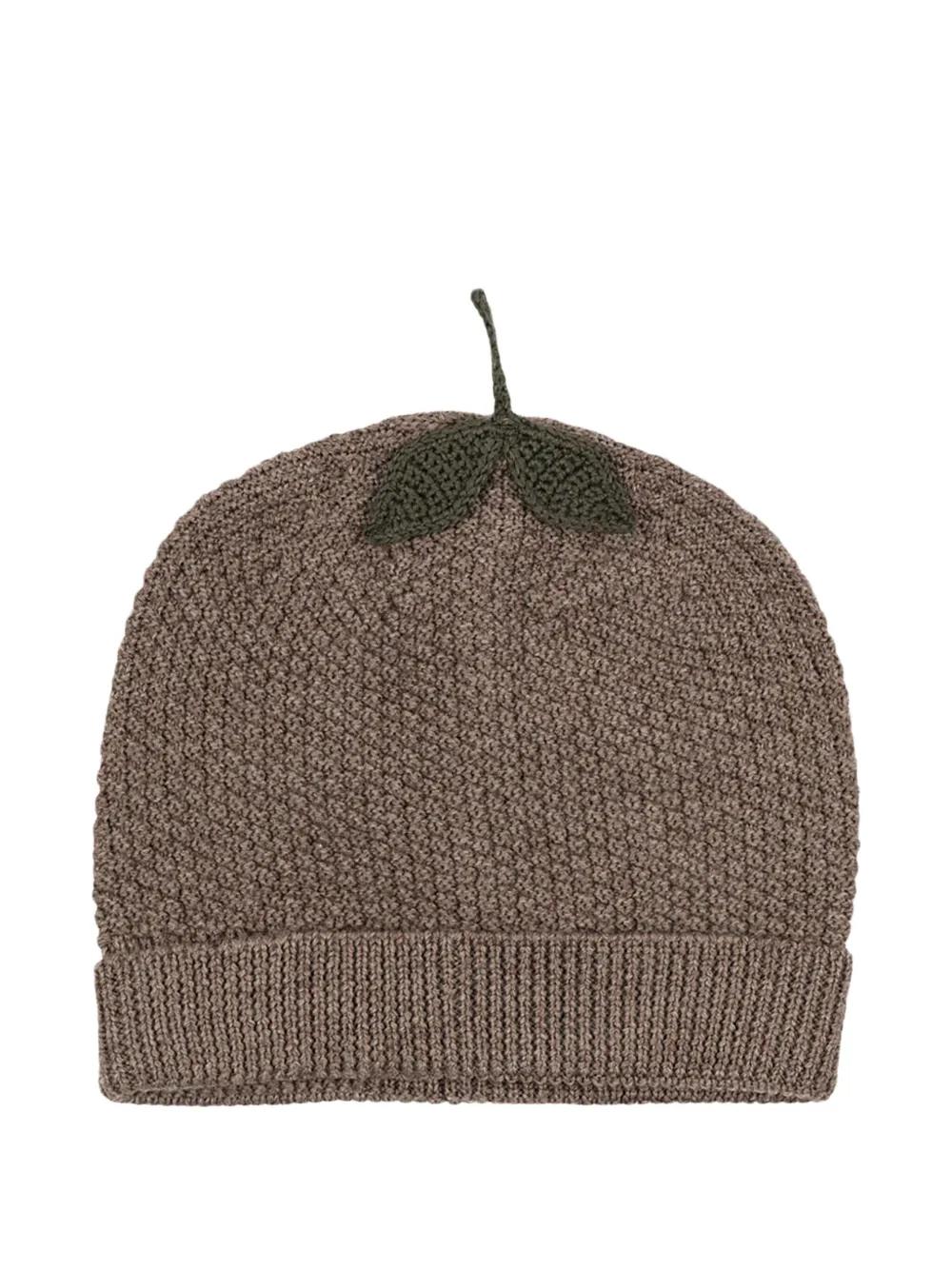 Konges Sløjd Gorro com detalhe de folha | Marrom | Image 1
