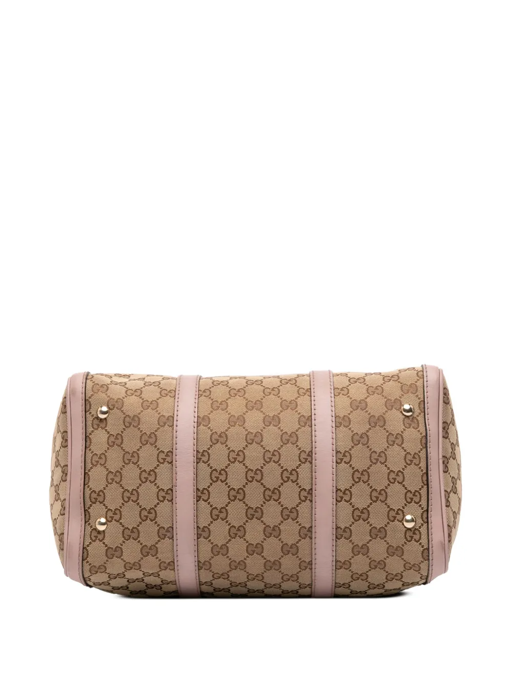 Pre-owned Gucci 2016-2025 Medium Gg Canvas Joy Boston Bag Satchel In Pink