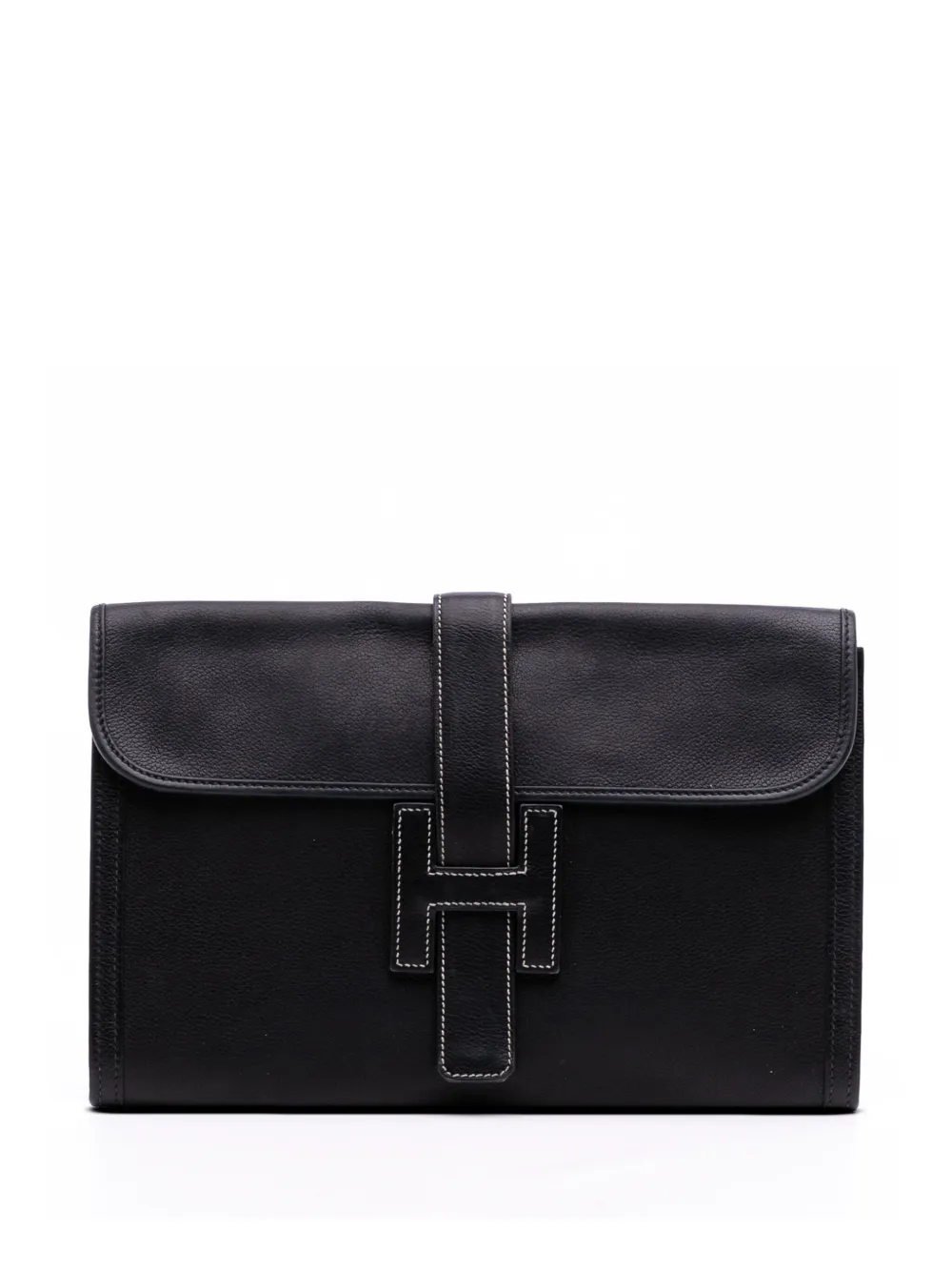 Hermès Pre-Owned 2012 Evergrain Jige PM clutch bag | Black | Image 1