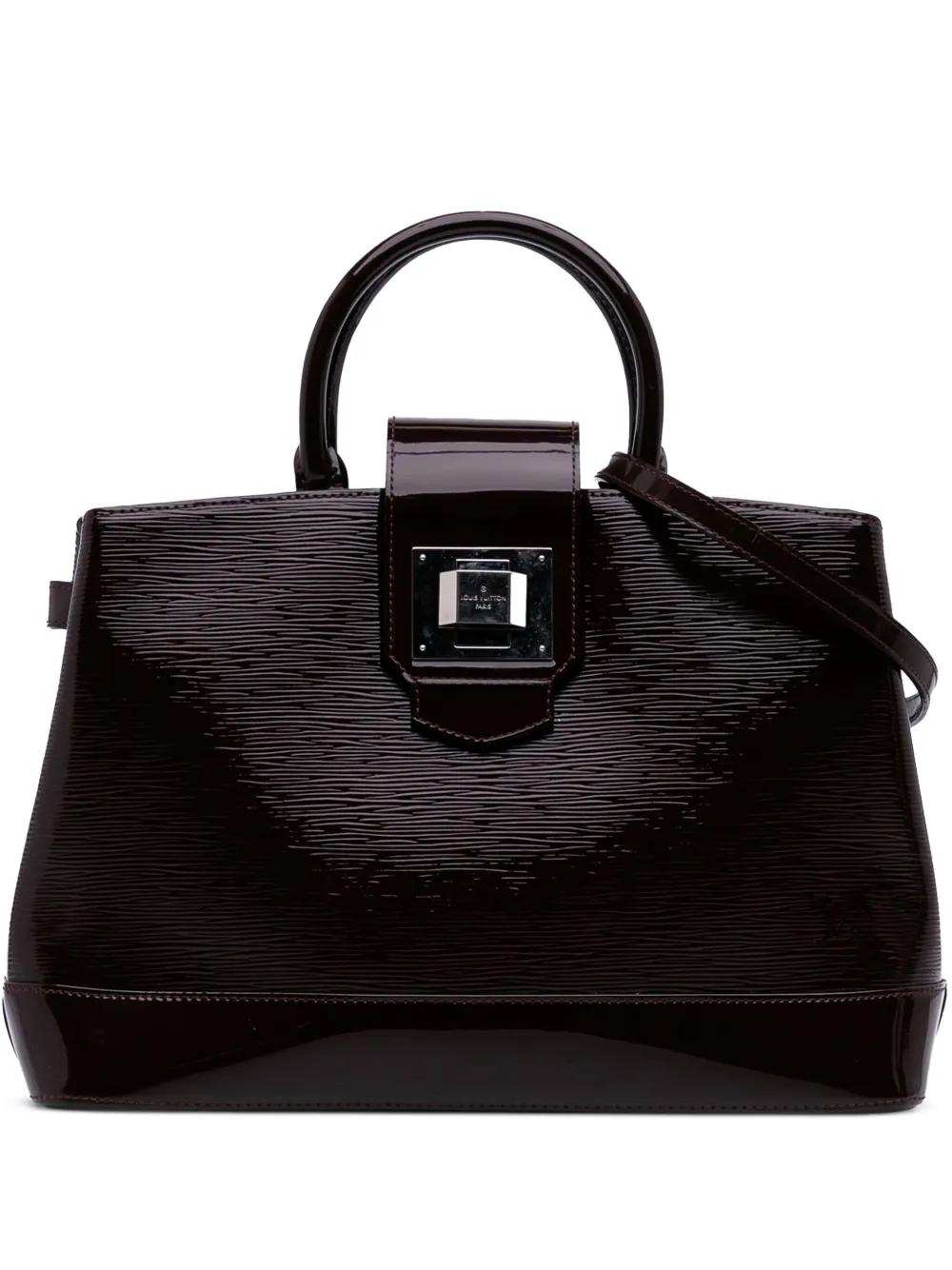 Pre-owned Louis Vuitton 2011 Electric Epi Mirabeau Gm Satchel In Purple