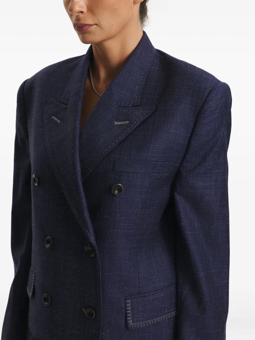 Cuanna Margie Double-breasted Blazer In Blue