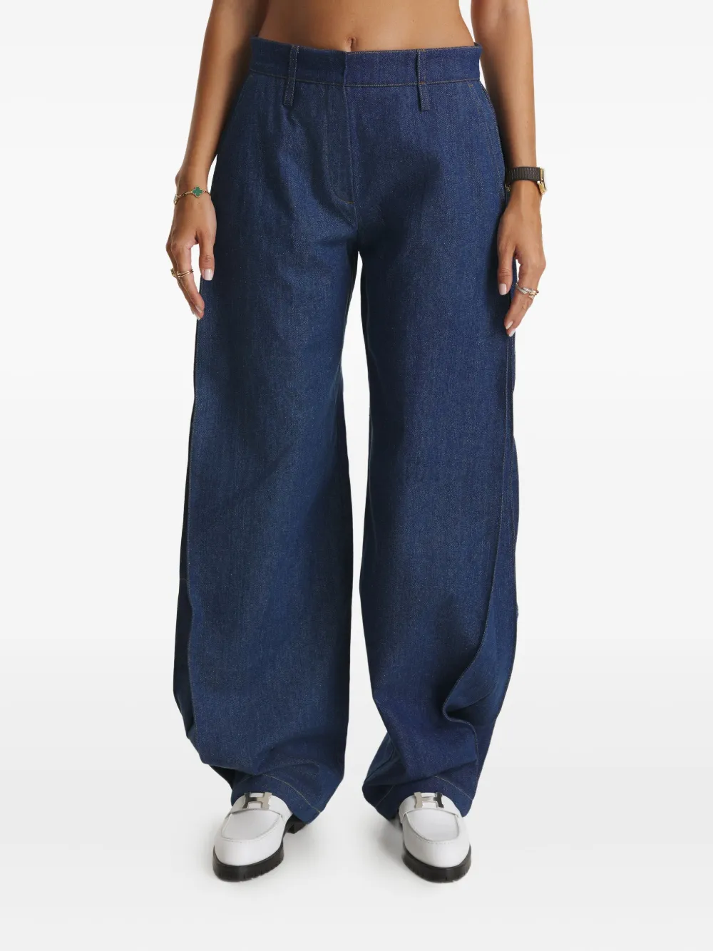 Cuanna Seam-detail Jeans In Blue