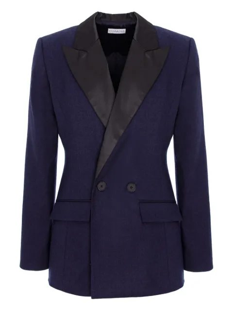 CuAnna MIDI double-breasted shawl-lapel blazer