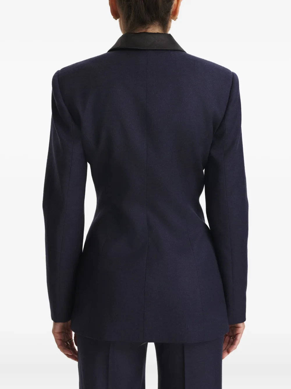 Cuanna Midi Double-breasted Shawl-lapel Blazer In Blue