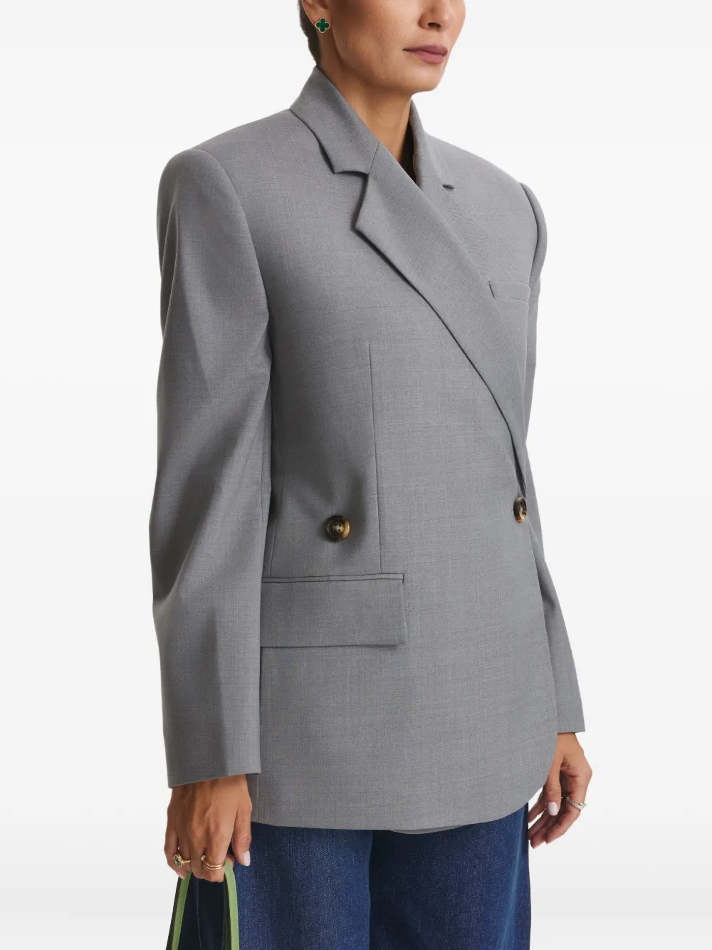 Cuanna Lima Double-breasted Blazer In Gray