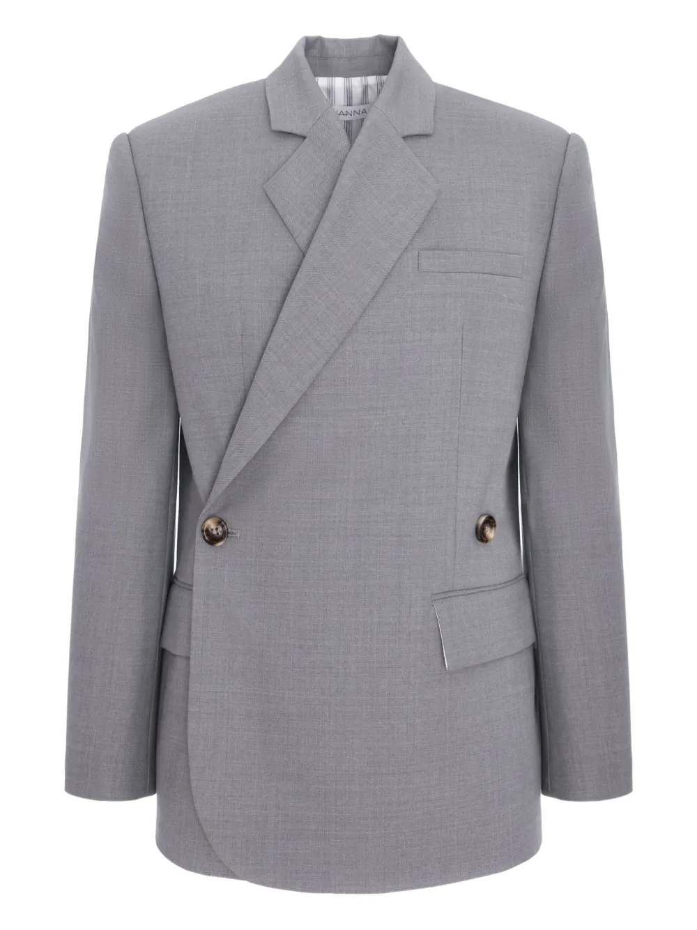 Cuanna Lima Double-breasted Blazer In Gray