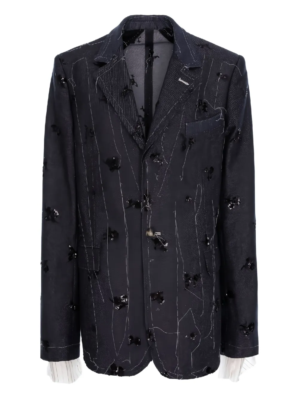 Cuanna Sequin-embellished Blazer In Blue