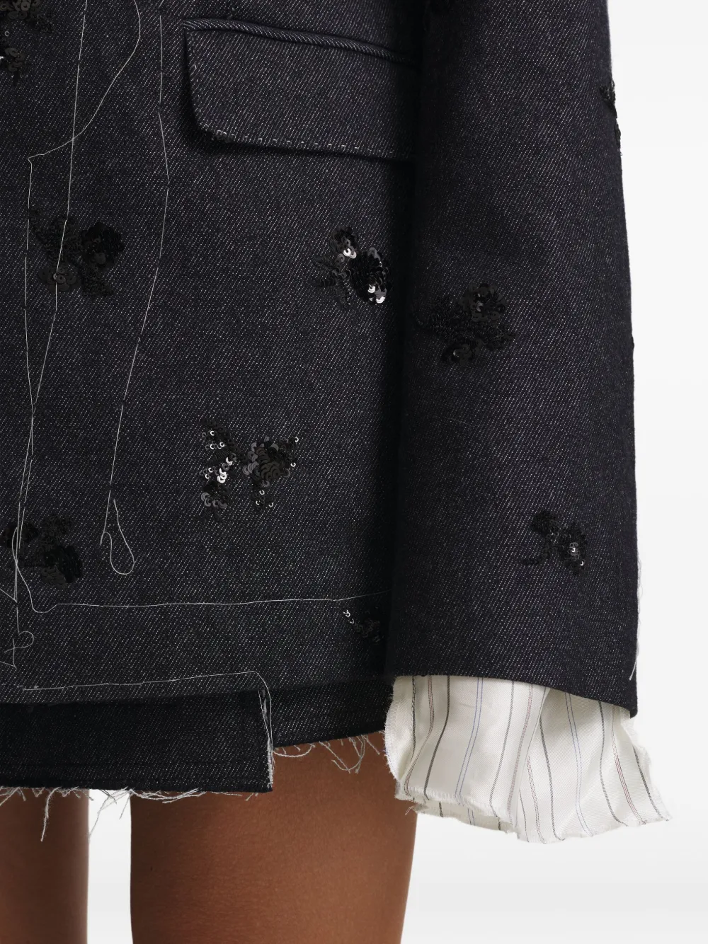 Cuanna Sequin-embellished Blazer In Blue