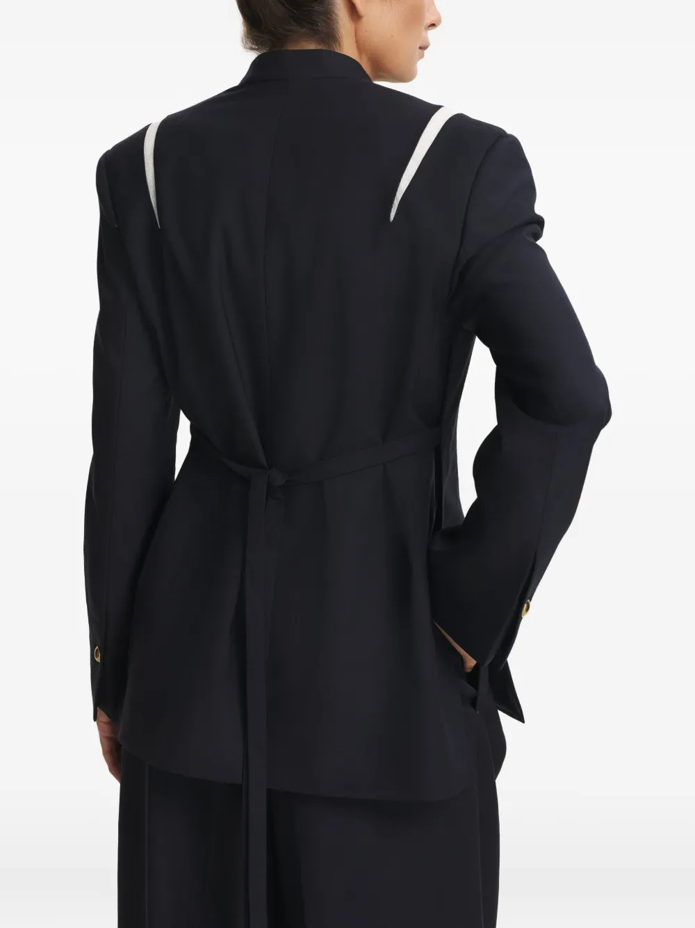 Cuanna Double-breasted Fitted Jacket In Blue