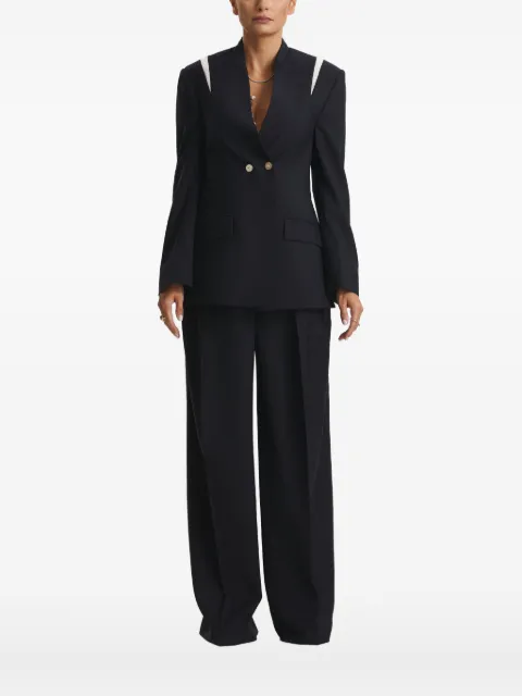 CuAnna جاكيت مجسم بصفي أزرار