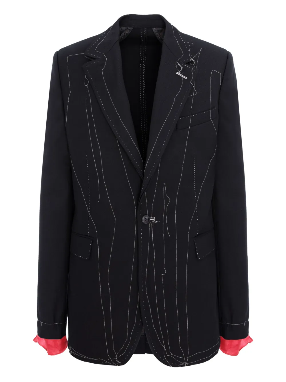 Cuanna Avva Stitch-detail Blazer In Black