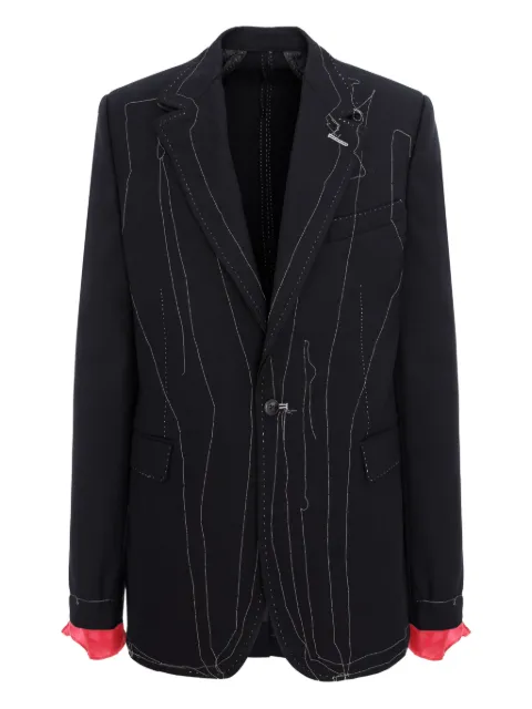 CuAnna Avva stitch-detail blazer